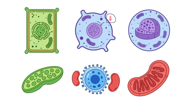 Cell Biology Structure Illustration.