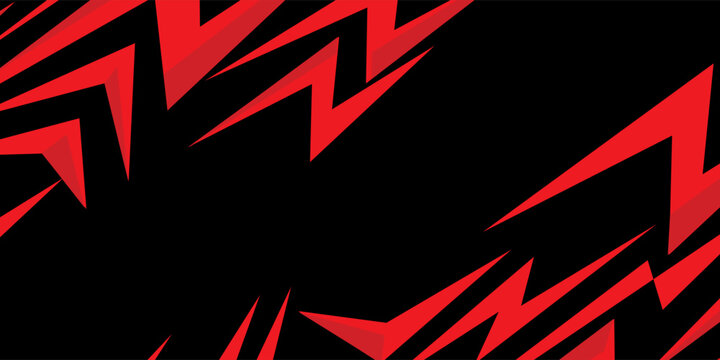 Abstract background with red spikes and zigzag line pattern and some copy space area