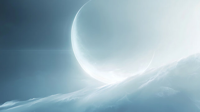 Glowing Mystical Orb Floating in a Dreamy Misty Atmosphere.