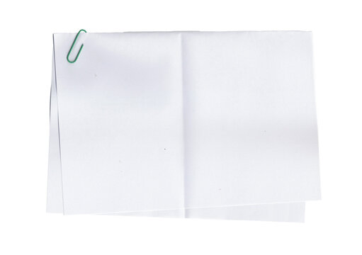 white aper with paper clip 