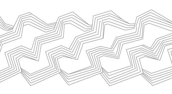 Abstract Geometric Pattern with Parallel Gray Lines on White Background
