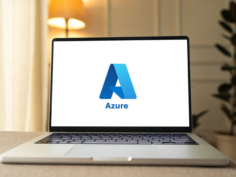 Microsoft Azure logo is displayed on a smartphone screen in Bangalore, India, on June 25, 2026

