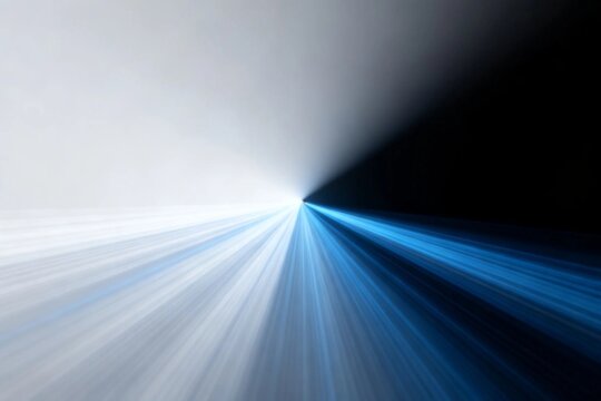 Abstract Light Rays: Blue and White Radiance