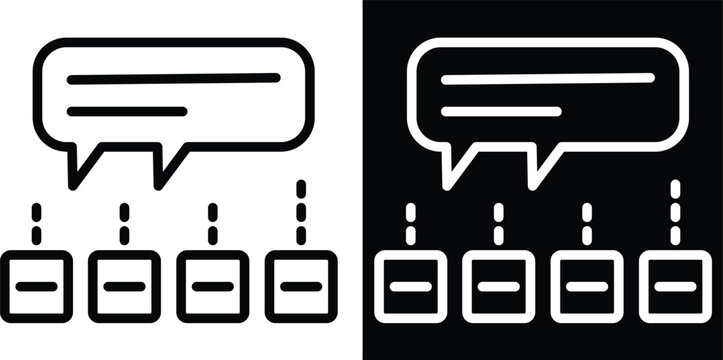 tokenization Two-tone version in black and white background