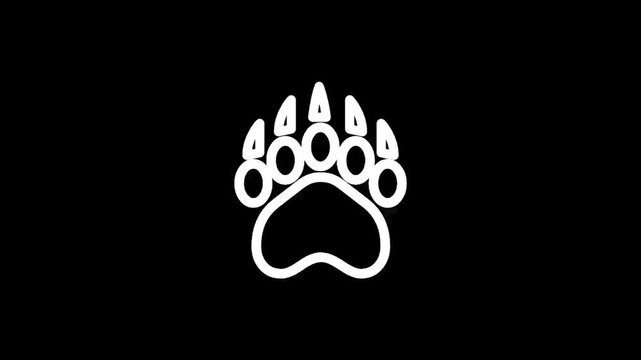 Stylized white outline of a fluffy cloud with sharp spikes on top against a black background