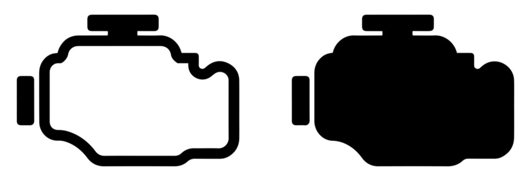 check engine warning vector icon