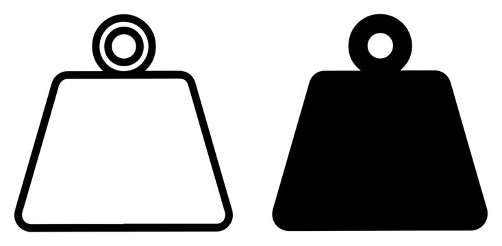 heavy weight mass icon set