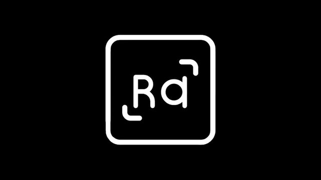 Periodic table element Radium symbol Ra atomic number 88 icon