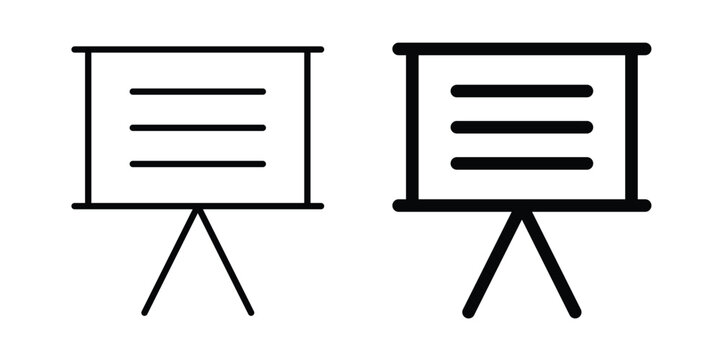 Presentation icon graphics, editable stroke linear icon, eps 10