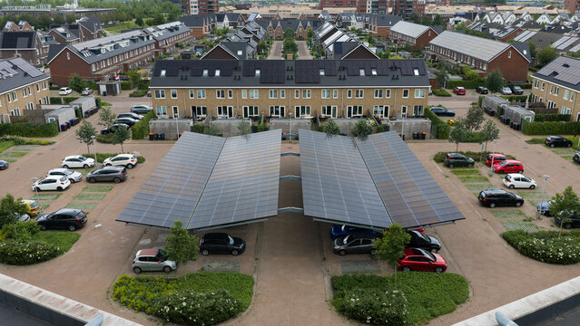 Solar Carport in Modern Residential Community