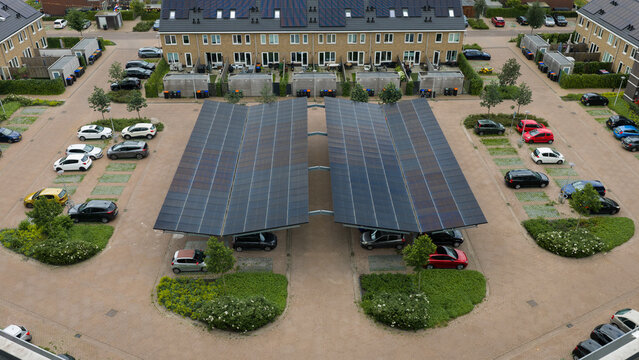 Solar Carport in Modern Residential Community