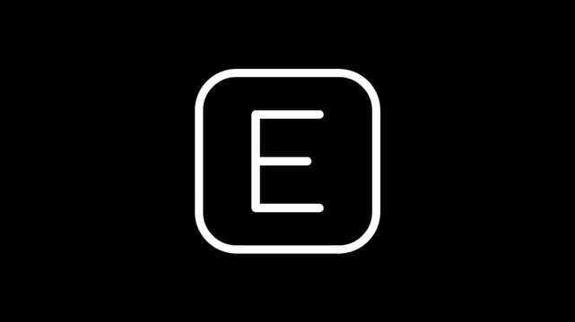 Minimalist white outline of a smartwatch on a black background, simple and modern design