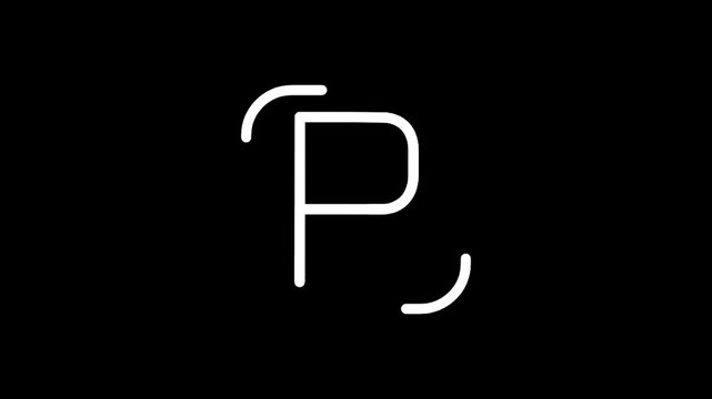 Minimalist white flag icon on a stark black background, representing a simple signal