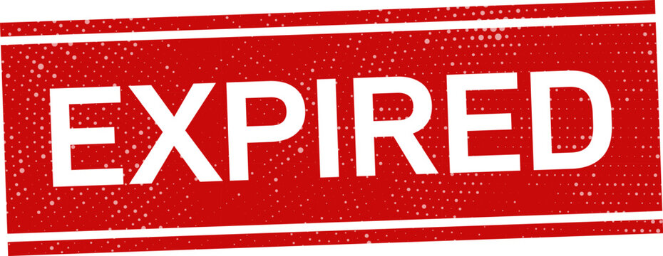 Red rubber stamp with expired text on white background validity concept isolated vector illustration