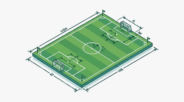 Football Pitch Technical Diagram.