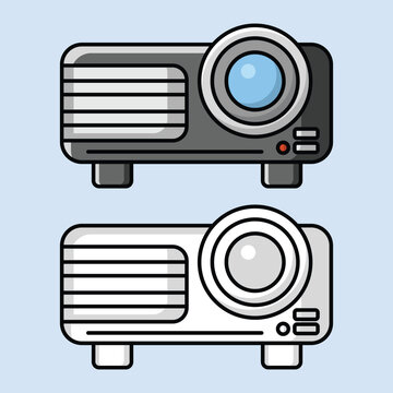simple presentation and cinema projector icon