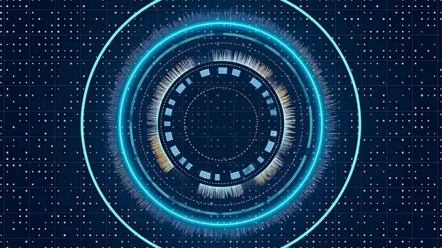 Abstract digital circular pattern