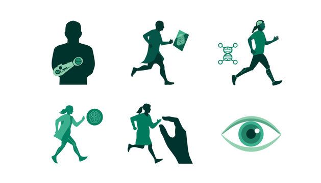 Artificial intelligence and big data concept vector illustration.