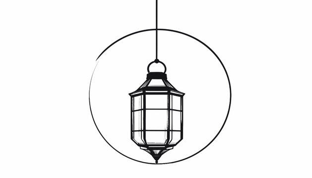 Black metal hanging light fixture lamp.
