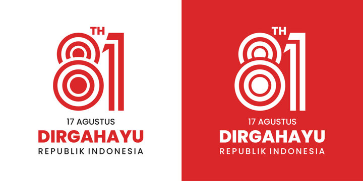 Indonesian Independence Day 81 logo design