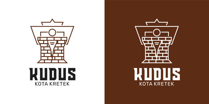 Kudus city logo with minaret icon