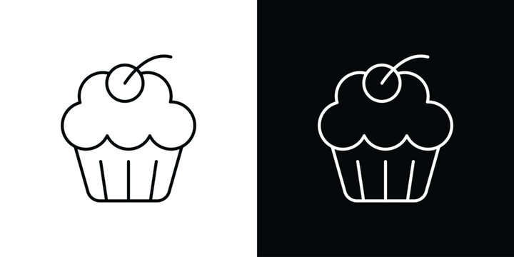 Cupcake icon design collection logo vector illustration