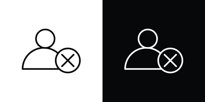 Delete user icon design collection logo vector illustration