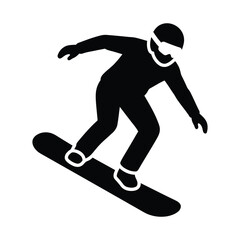 Fototapeta premium Black and White Hiking Boots Icon