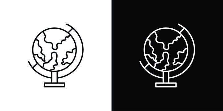 Globe icon design collection logo vector illustration