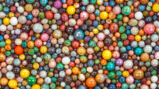 Colorful marble collection round glass spheres assorted sizes vibrant pattern playful cheerful close up texture shiny glossy decorative childhood nostalgia scattered arrangement