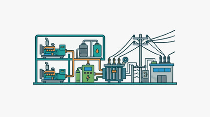 Obraz premium Industrial Chemical Processing Facility.
