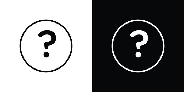 Interrogation icon design collection logo vector illustration