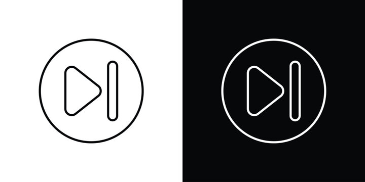 Play pause icon design collection logo vector illustration