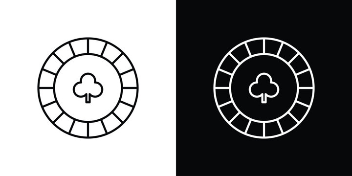 Poker chip icon design collection logo vector illustration