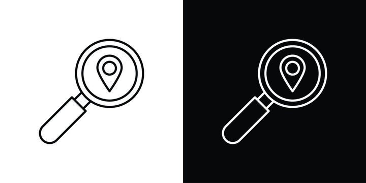 Search Location icon design collection logo vector illustration