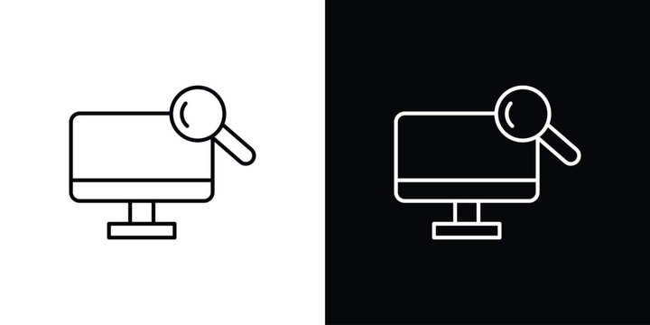 Search online icon design collection logo vector illustration