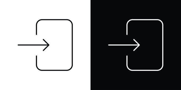 Sign out icon design collection logo vector illustration