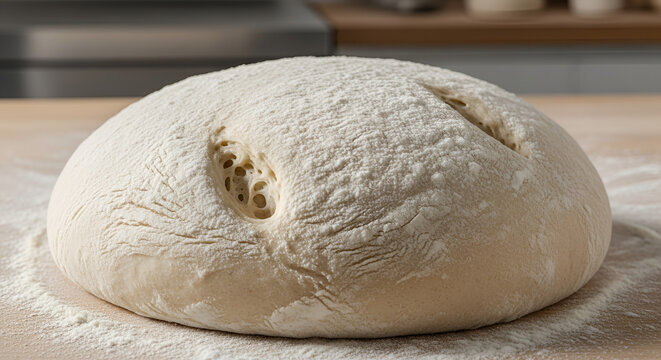 Rustic Artisan Bread Dough Ready For Baking