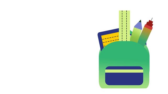 Back to School Animation &ndash; School Supplies and Education Motion Graphics