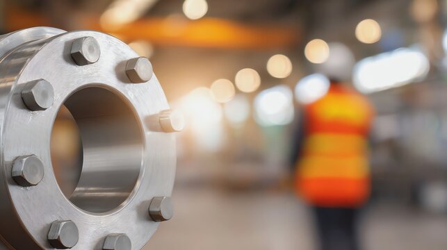 Industrial worker in a manufacturing environment.