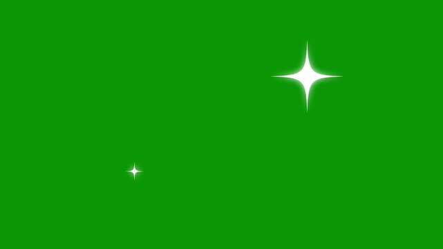 Green and black stripes with sparkling stars in a cinematic motion