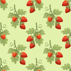 Fototapeta premium Sweet Strawberry Garden Design