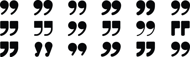 Quote mark icons set, quotes vector sign design for typography speech text and editorial communication elements. © VectorIndiaPro