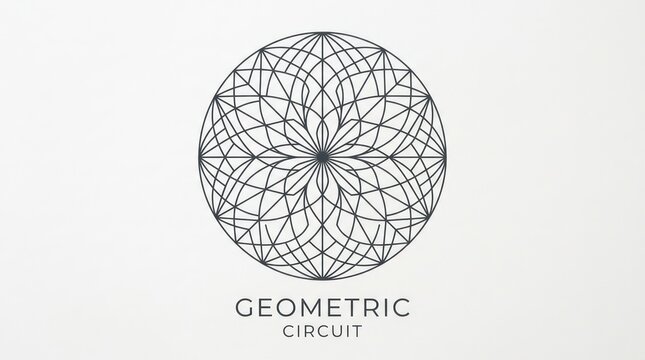 Geometric circuit logo design