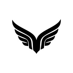 Fototapeta premium Abstract Wing Crest Logo With Bold Silhouette For Premium Brand Identity Vector illustration