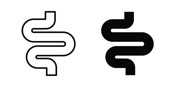 Gut constipation icon