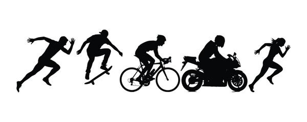 Silhouettes of People Engaging in Various Sports Activities © Jahanara Begum Stock