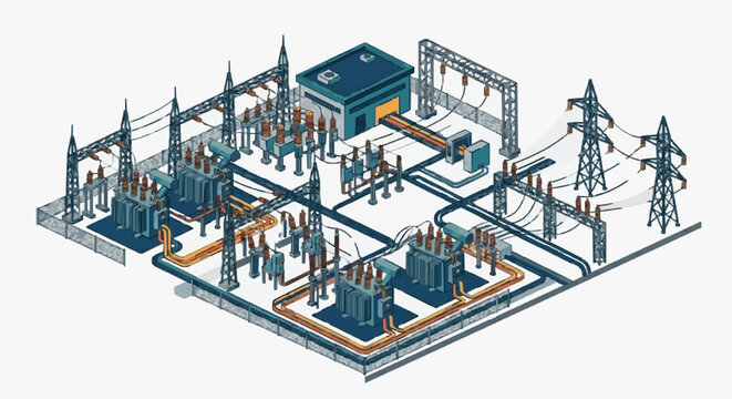 Industrial Power Plant Infrastructure Network.