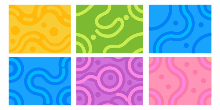 Colorful wavy pattern blocks a vector illustration arrangement