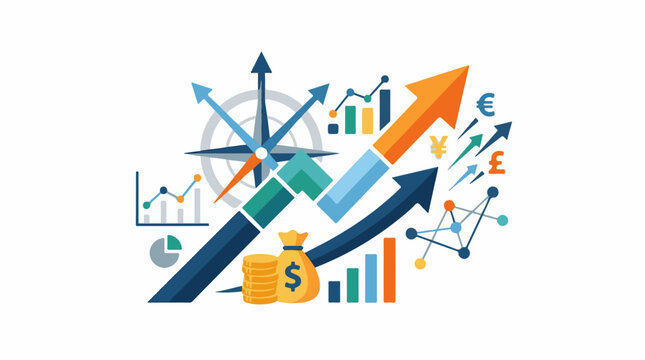 A colorful infographic featuring various financial and statistical graphics (1)